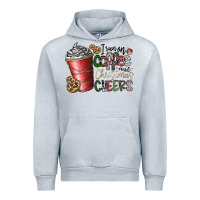 Heather Grey I Run On Coffee And Christmas Cheers Urban Hoodie - CowhideDigitalArt