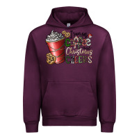 Mauve Wine I Run On Coffee And Christmas Cheers Urban Hoodie - CowhideDigitalArt