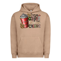 Pigment Burro I Run On Coffee And Christmas Cheers Urban Hoodie - CowhideDigitalArt