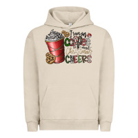 Pigment French Oak I Run On Coffee And Christmas Cheers Urban Hoodie - CowhideDigitalArt