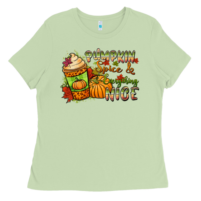 Pumpkin Spice Everything Nice Ladies Tee by NancyCooperArtShop | Teevron