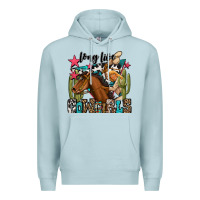 Blue Mist long live cowgirls Premium Hoodie - OliviaCreatesArt