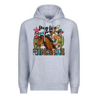 Heather Grey long live cowgirls Premium Hoodie - OliviaCreatesArt