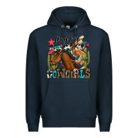 Navy long live cowgirls Premium Hoodie - OliviaCreatesArt