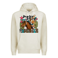 Oatmeal Heather long live cowgirls Premium Hoodie - OliviaCreatesArt