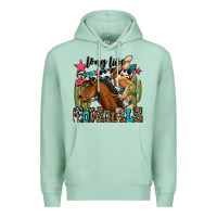 Seafoam long live cowgirls Premium Hoodie - OliviaCreatesArt