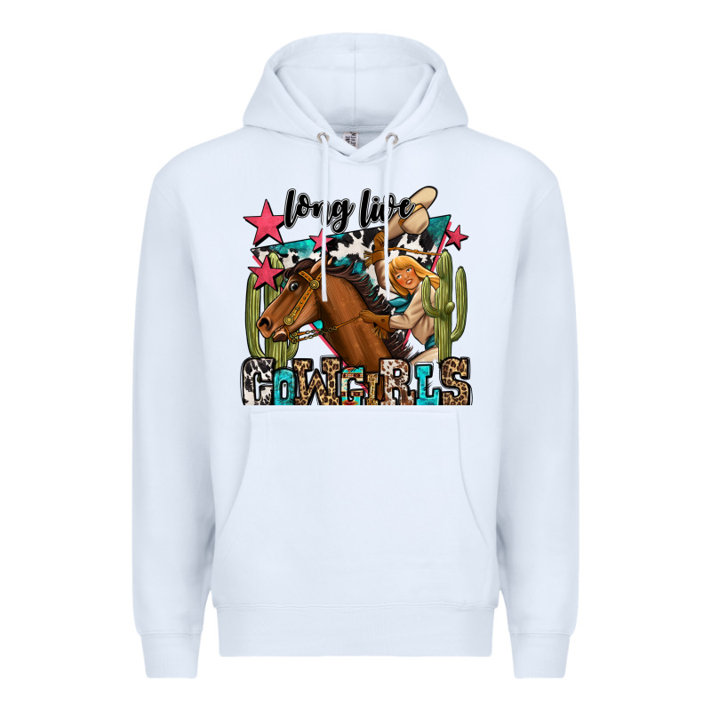 Long Live Cowgirls Premium Hoodie by OliviaCreatesArt | Teevron