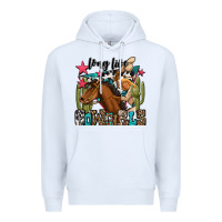 White long live cowgirls Premium Hoodie - OliviaCreatesArt
