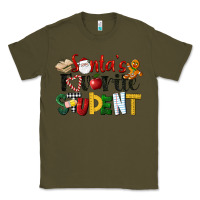 Army Green santa's favorite student christmas Classic Tee - LillyAllenDesigns