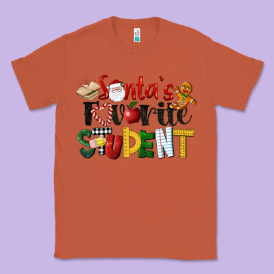 Santa's Favorite Student Christmas Classic Tee Designed By Lillyallendesigns