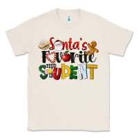 Natural santa's favorite student christmas Classic Tee - LillyAllenDesigns