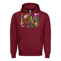 Burgundy Mardi Gras love Nurse Zipper Hoodie - HowdyJamesFarm