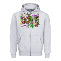 Heather Grey Mardi Gras love Nurse Zipper Hoodie - HowdyJamesFarm