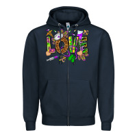 Navy Mardi Gras love Nurse Zipper Hoodie - HowdyJamesFarm