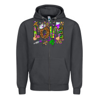 Smoke Mardi Gras love Nurse Zipper Hoodie - HowdyJamesFarm