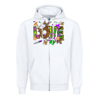 White Mardi Gras love Nurse Zipper Hoodie - HowdyJamesFarm