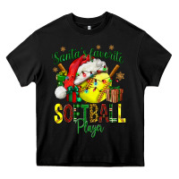 Black Santa's Favorite Softball player Heavy Core Tee - NancyCooperArtShop