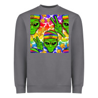 Storm Pride LGBTQ+ aliens and stars with rainbow Heavyweight Sweatshirt - NancyCooperArtShop