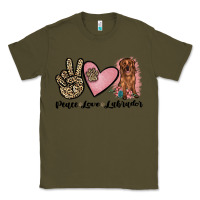 Army Green peace love labrador Classic Tee - JahusDesignShop