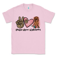 Bubblegum Pink peace love labrador Classic Tee - JahusDesignShop