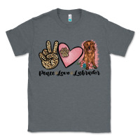 Charcoal Heather peace love labrador Classic Tee - JahusDesignShop