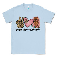 Dusty Blue peace love labrador Classic Tee - JahusDesignShop