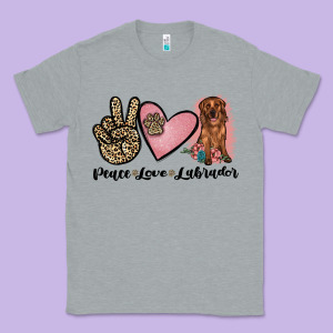 Peace Love Labrador Classic Tee Designed By Jahusdesignshop