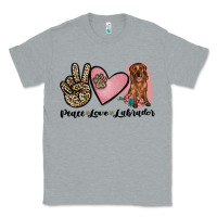 Heather Grey peace love labrador Classic Tee - JahusDesignShop
