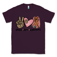 Plum peace love labrador Classic Tee - JahusDesignShop