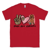 Red peace love labrador Classic Tee - JahusDesignShop
