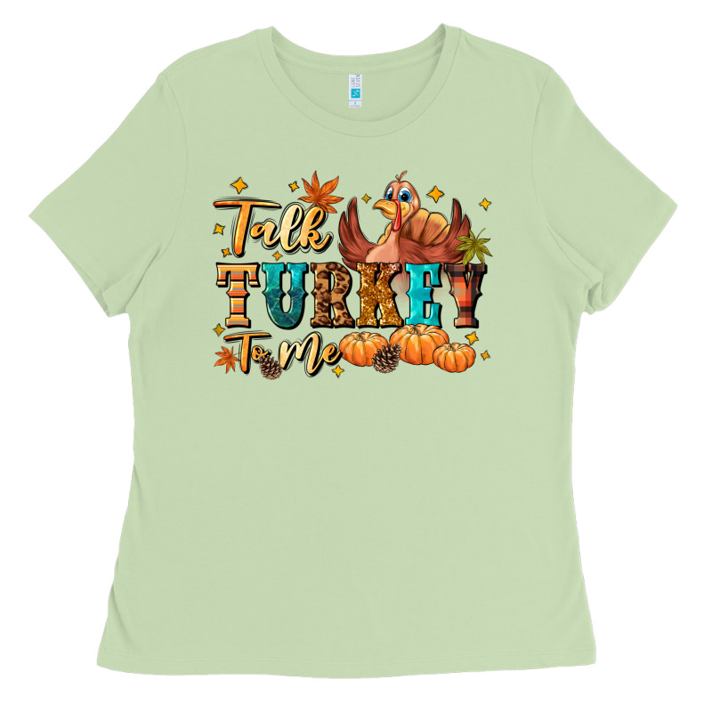 Talk Turkey To Me Ladies Tee by NancyCooperArtShop | Teevron