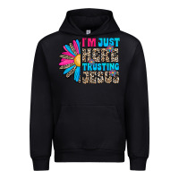 Black im just here trusting jesus Urban Hoodie - CowhideDigitalArt