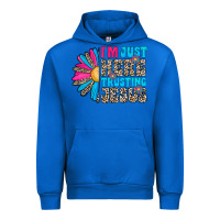 Cobalt im just here trusting jesus Urban Hoodie - CowhideDigitalArt