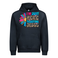 Navy im just here trusting jesus Urban Hoodie - CowhideDigitalArt