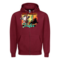 Burgundy Not today Heifer Zipper Hoodie - HowdyJamesFarm