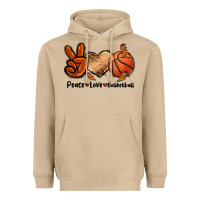 Mushroom Peace Love Basketball Heavyweight Hoodie - FaDigitalArtStudio