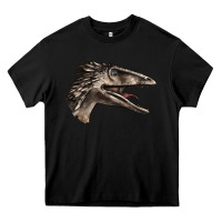 Black Deinonychus Face Heavy Core Tee - LillyAllenDesigns
