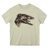Mossy Deinonychus Face Heavy Core Tee - LillyAllenDesigns