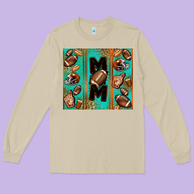 American Football Mom Long Sleeve Tee Designed By Jasminsmagicworld