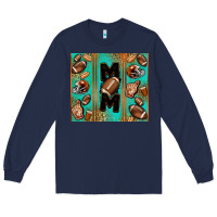 Navy American football mom Long Sleeve Tee - Jasminsmagicworld