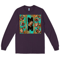 Plum American football mom Long Sleeve Tee - Jasminsmagicworld