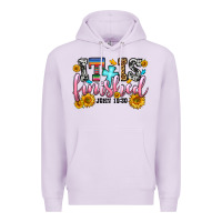 Lilac it is finished john 19 30 Premium Hoodie - OliviaCreatesArt