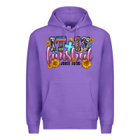 Purple it is finished john 19 30 Premium Hoodie - OliviaCreatesArt