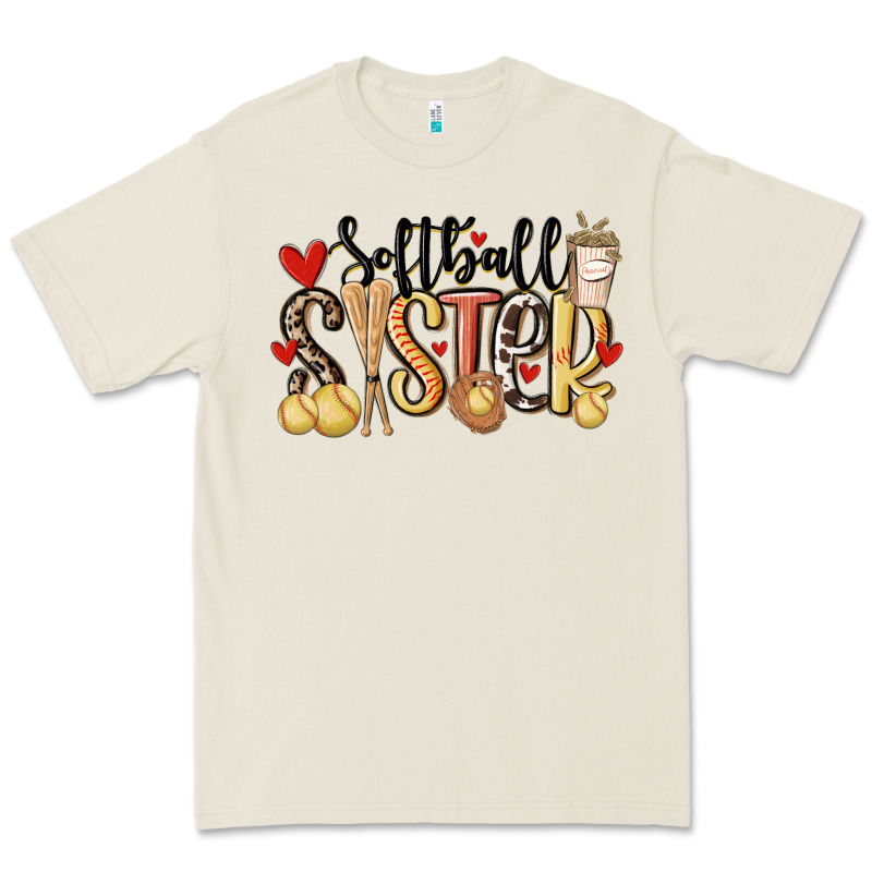 Softball Sister Premium Tee by MaliasSmallBusiness | Teevron