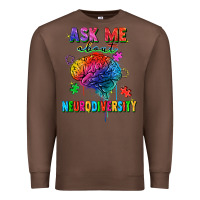 Chestnut ask me about neurodiversity Premium Sweatshirt - FaDigitalArtStudio