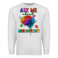 Oatmeal Heather ask me about neurodiversity Premium Sweatshirt - FaDigitalArtStudio