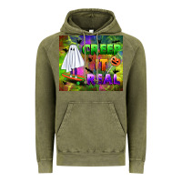 Vintage Olive creep it real Vintage Hoodie - BundleAndBundleShop