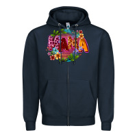 Navy Mama Mother's Day Zipper Hoodie - CowGirlArtShop