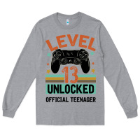 Heather Grey Level 13 Unlocked Official Teenager 13th Birthday Long Sleeve Tee - Bettercallsaul