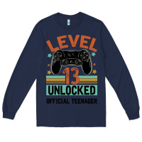 Navy Level 13 Unlocked Official Teenager 13th Birthday Long Sleeve Tee - Bettercallsaul